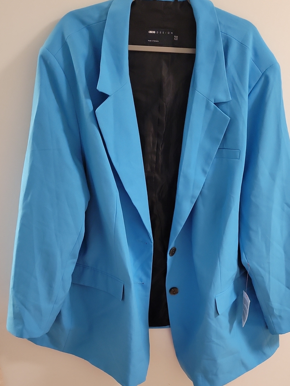 ASOS DESIGN Plus Size Bright Blue Oversized Blazer Size 24
